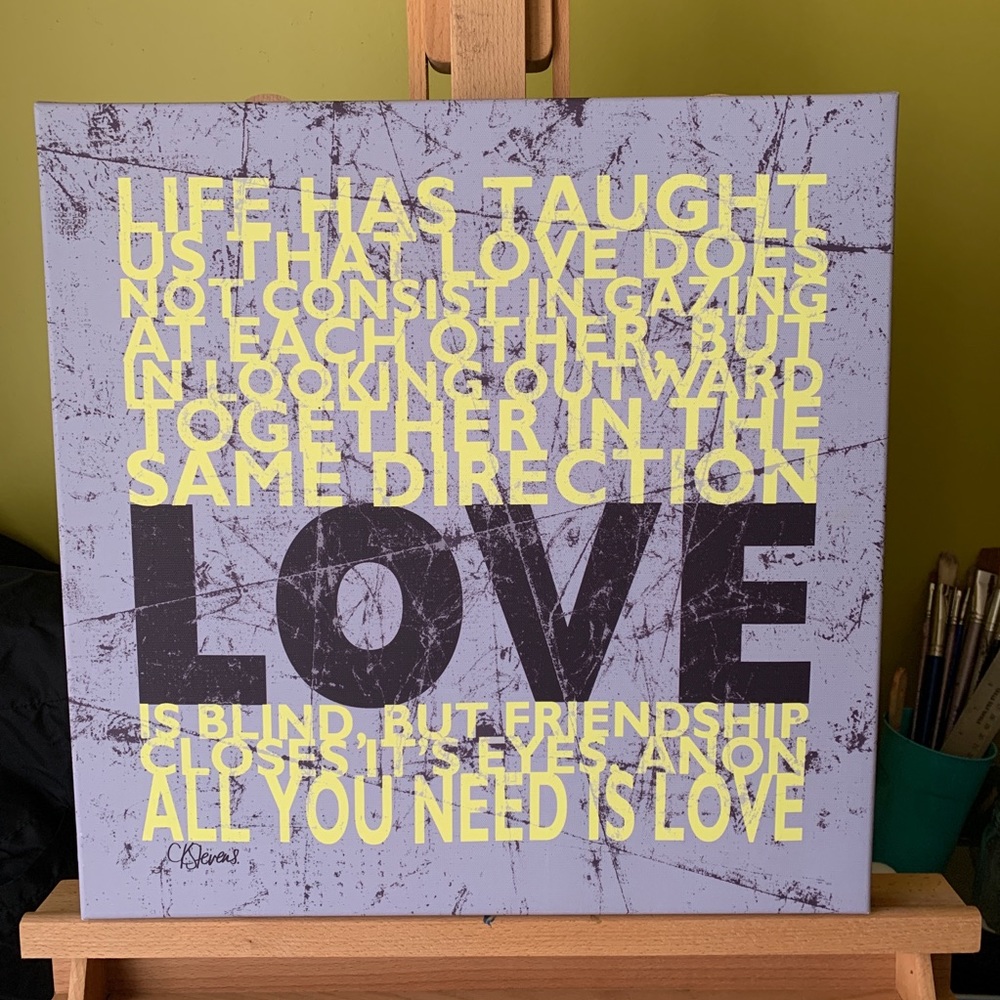 “All You Need Is Love” Canvas Wall Art Decor